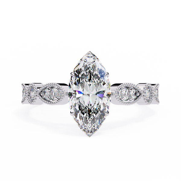 Marquise Diamond Vintage Inspired Ring