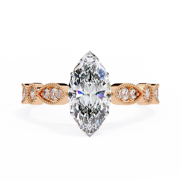 Marquise Diamond Vintage Inspired Ring