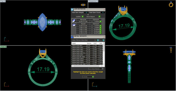 Marquise Diamond Vintage Inspired Ring