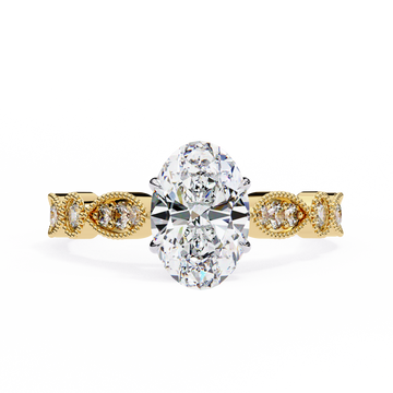 Vintage Style Oval Engagement Ring