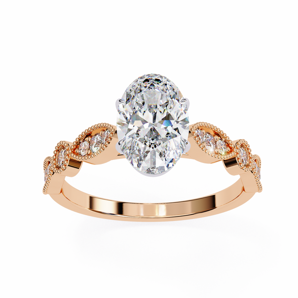 Vintage Style Oval Engagement Ring