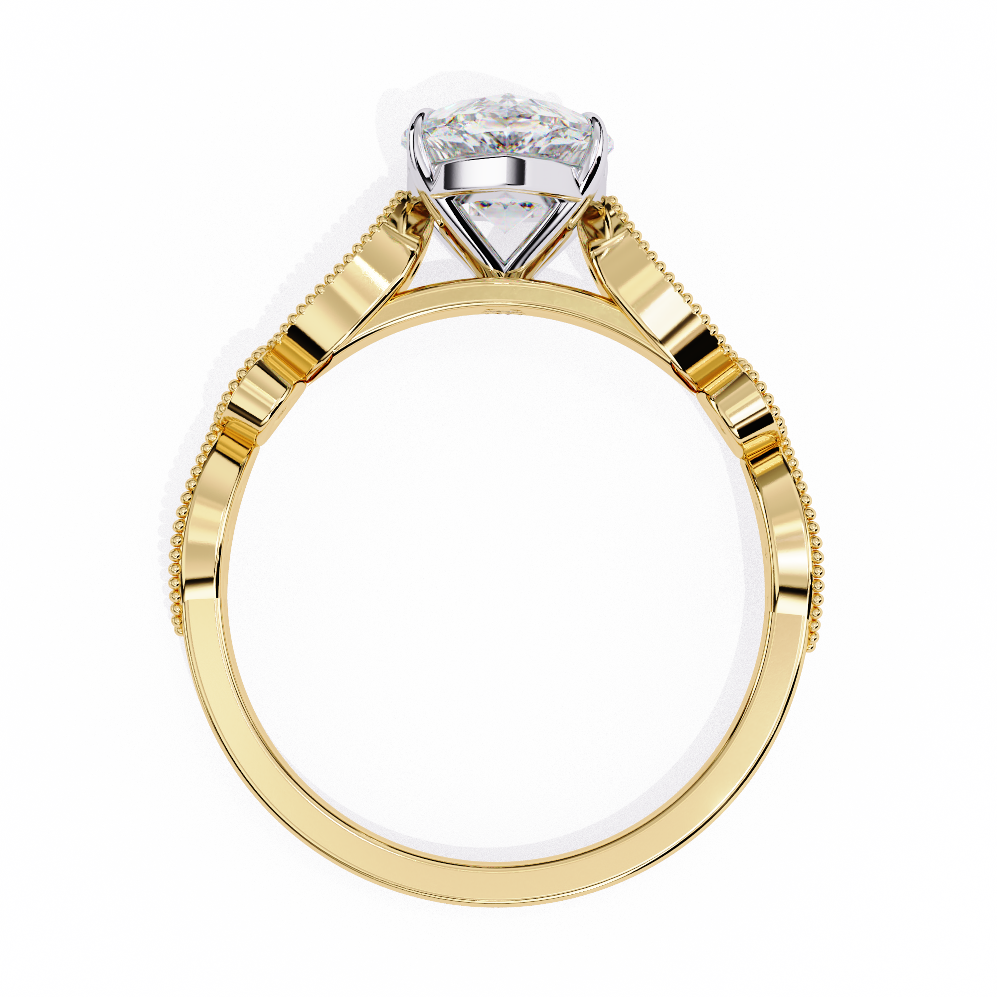 Vintage Style Oval Engagement Ring