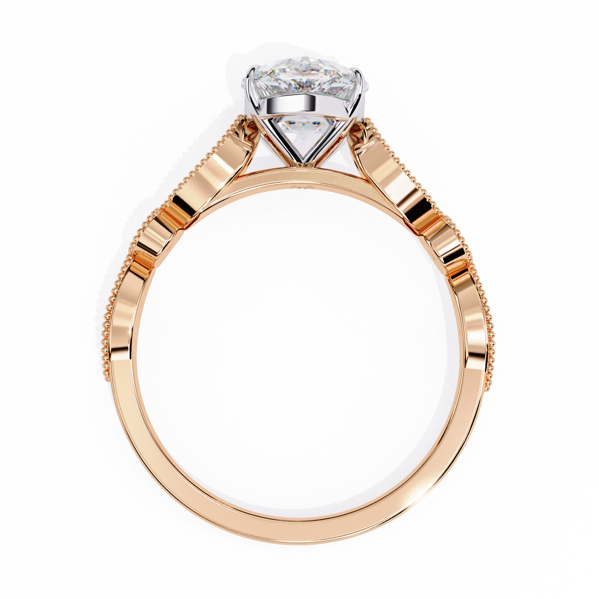 Vintage Style Oval Engagement Ring