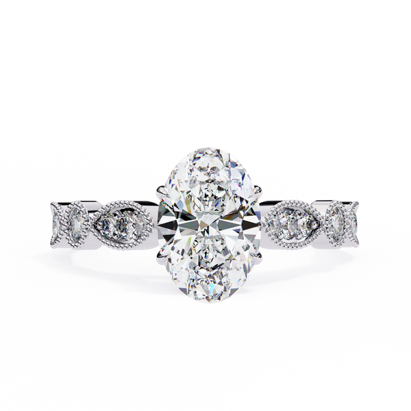 Vintage Style Oval Engagement Ring