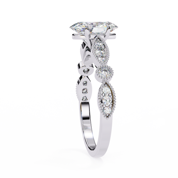 Vintage Style Oval Engagement Ring