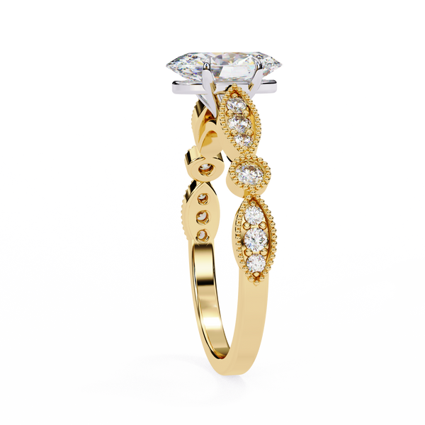 Vintage Style Oval Engagement Ring