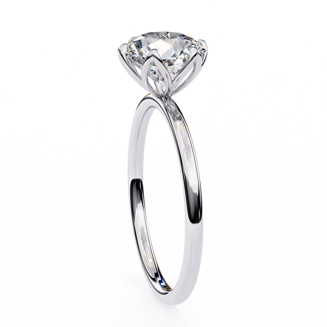 Ethereal Bloom Round Solitaire Ring
