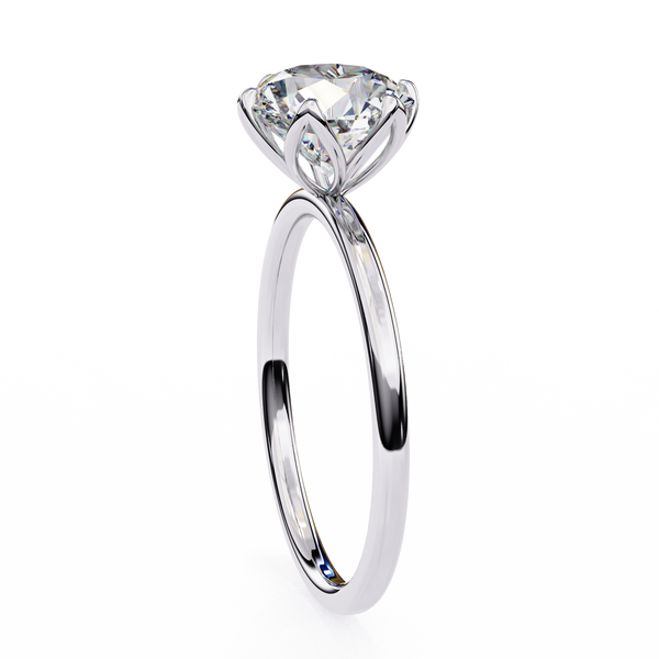 Ethereal Bloom Round Solitaire Ring