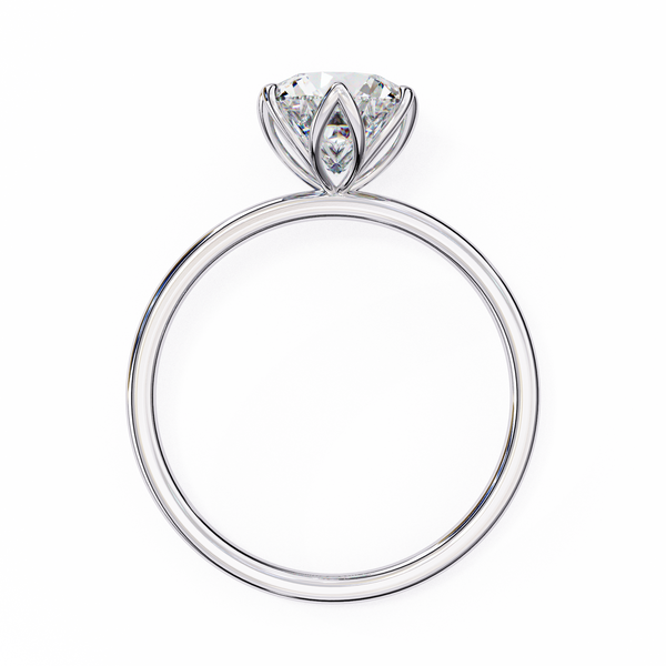 Ethereal Bloom Round Solitaire Ring