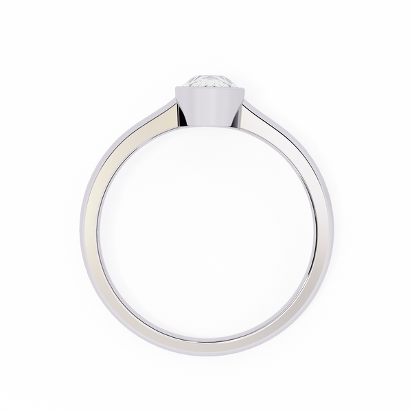 Bezel Set Pear Cut Diamond Ring