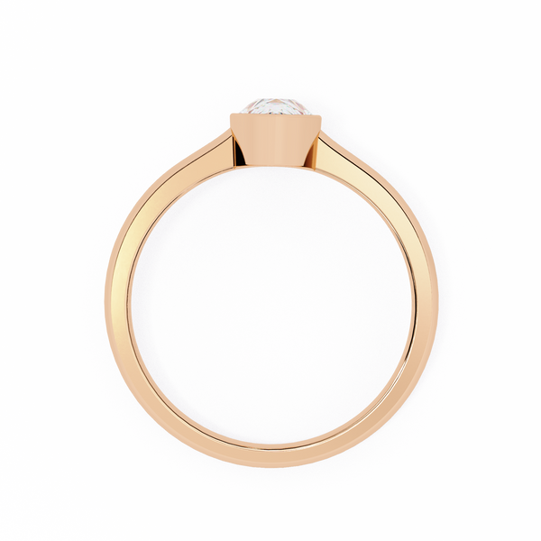 Bezel Set Pear Cut Diamond Ring