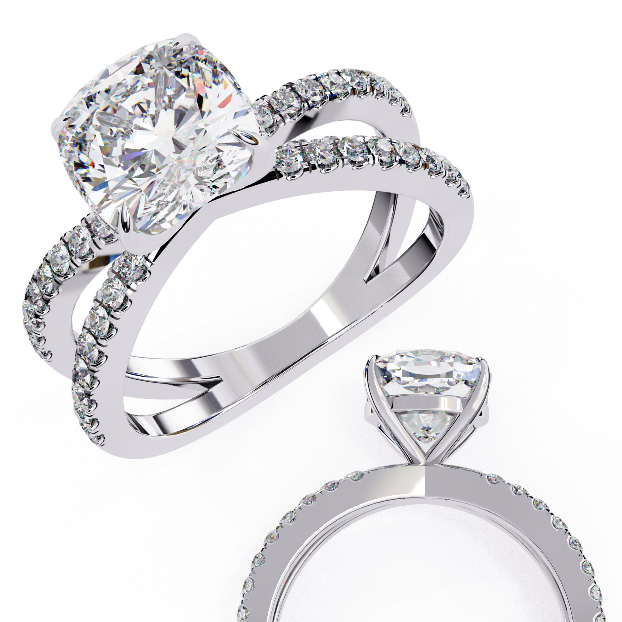 Hearts On Fire Camilla Criss-Cross Diamond Engagement Ring