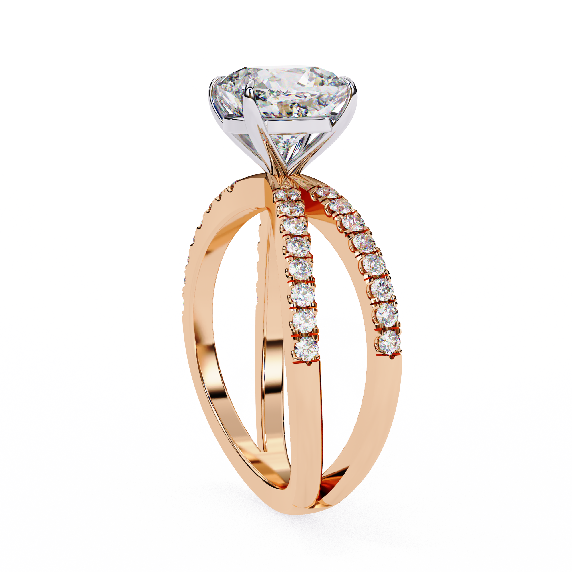 Hearts On Fire Camilla Criss-Cross Diamond Engagement Ring