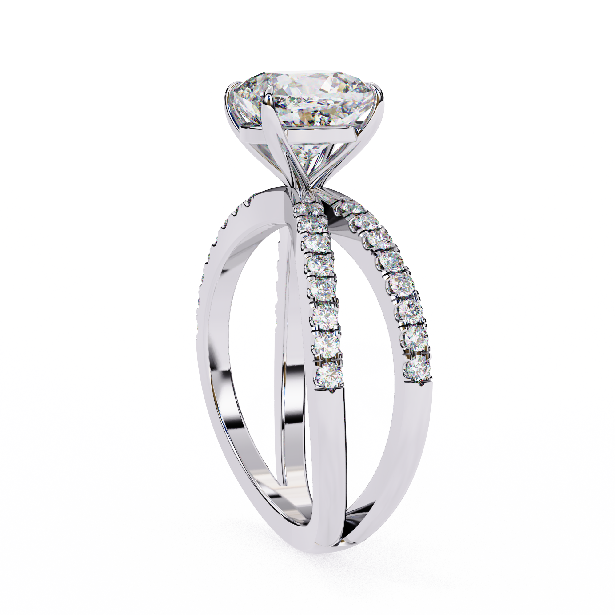 Hearts On Fire Camilla Criss-Cross Diamond Engagement Ring