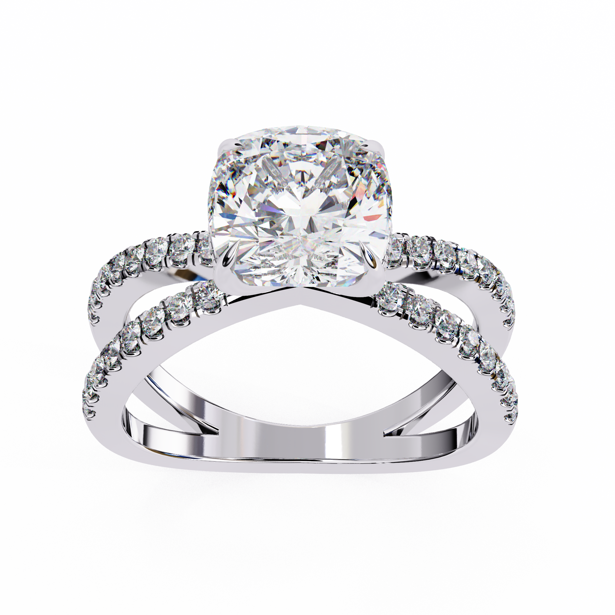 Hearts On Fire Camilla Criss-Cross Diamond Engagement Ring