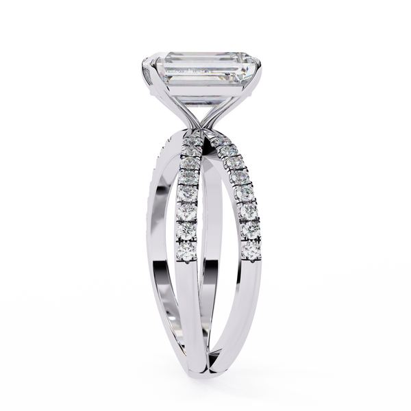 Elegant Split Shank Radiant Cut Engagement Ring