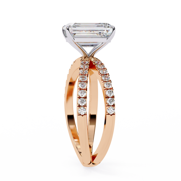 Elegant Split Shank Radiant Cut Engagement Ring