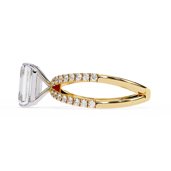 Elegant Split Shank Radiant Cut Engagement Ring