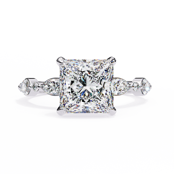 Renaissance Princess Cut Solitaire Diamond Ring