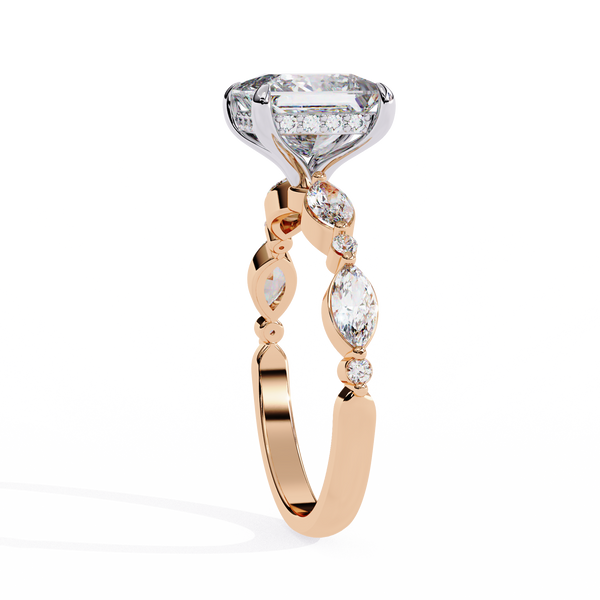 Renaissance Princess Cut Solitaire Diamond Ring