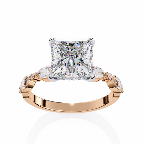 Renaissance Princess Cut Solitaire Diamond Ring
