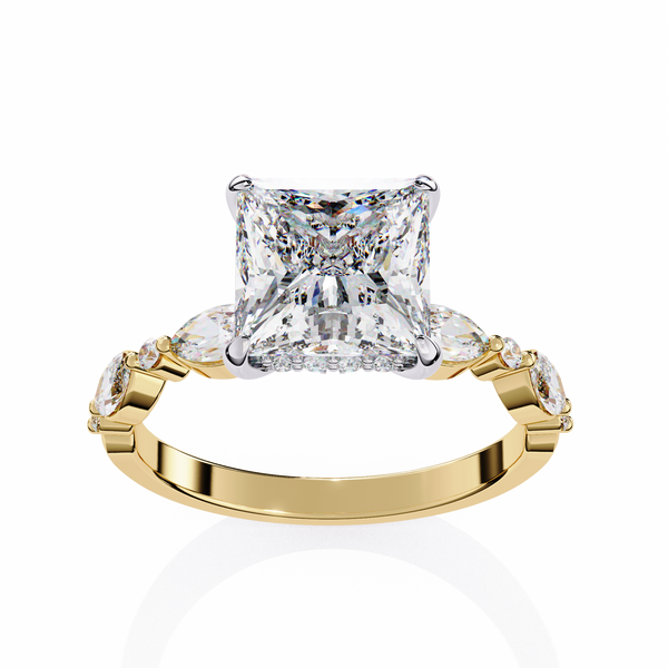 Renaissance Princess Cut Solitaire Diamond Ring