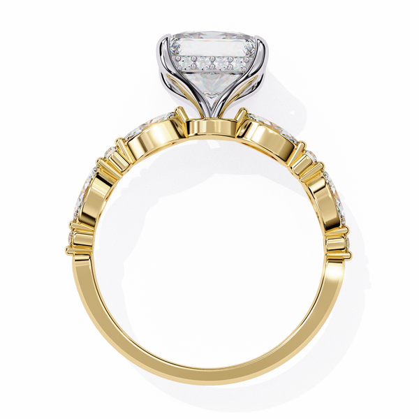Renaissance Princess Cut Solitaire Diamond Ring