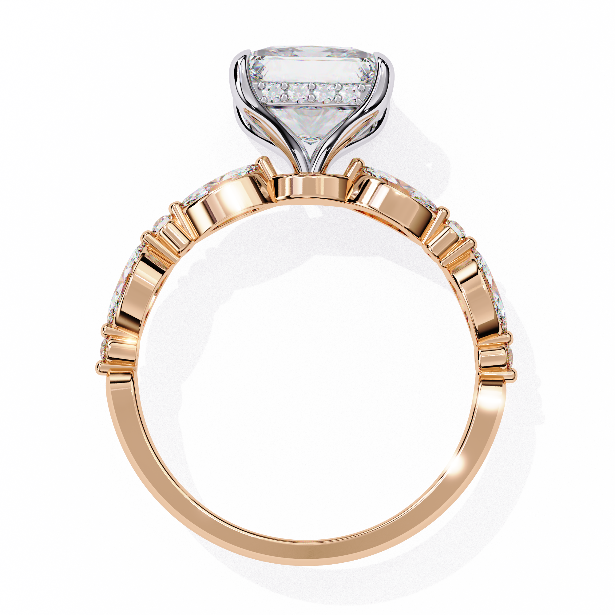 Renaissance Princess Cut Solitaire Diamond Ring