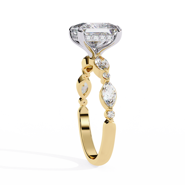 Renaissance Princess Cut Solitaire Diamond Ring