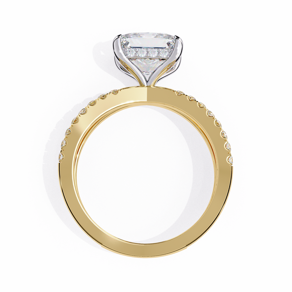 Split Shank Princess Solitaire Ring