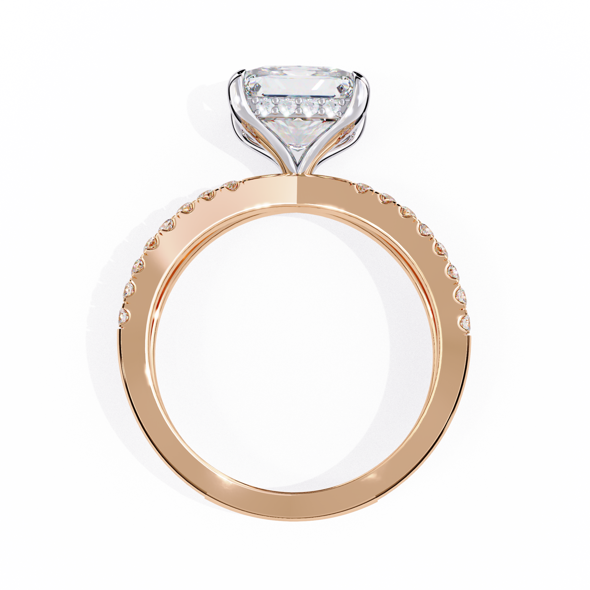 Split Shank Princess Solitaire Ring