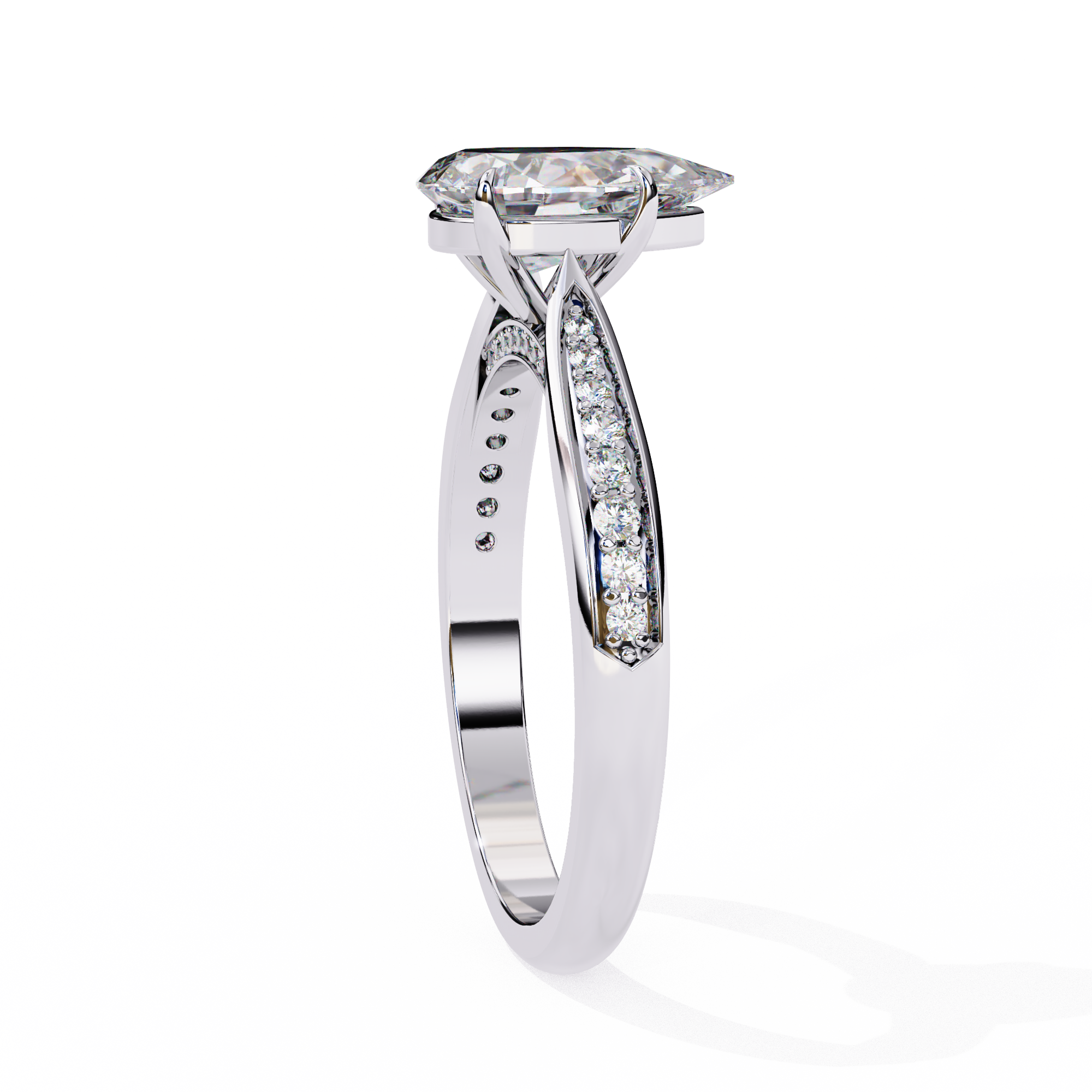 The Aurelian Pear Soloitaire Ring