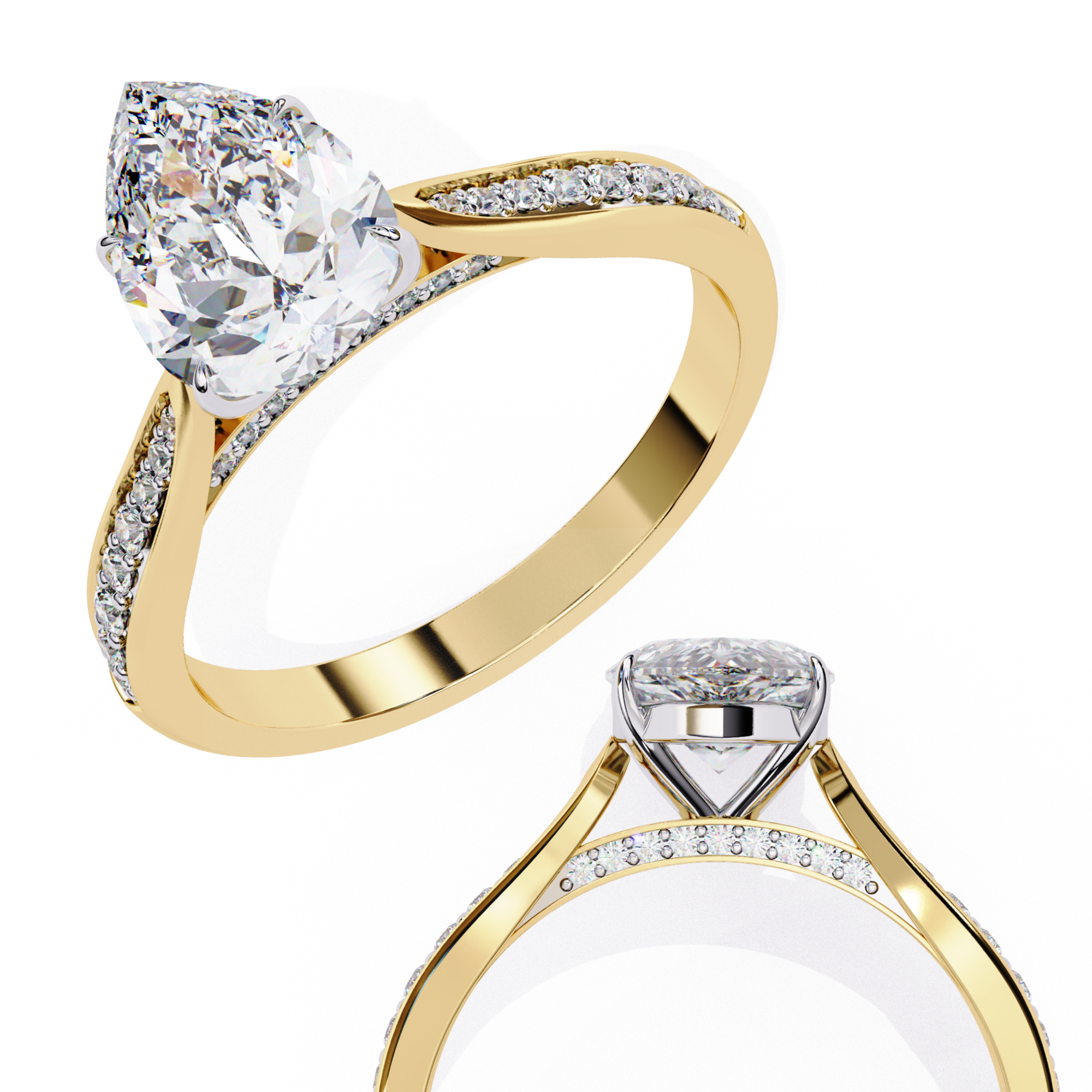 The Aurelian Pear Soloitaire Ring