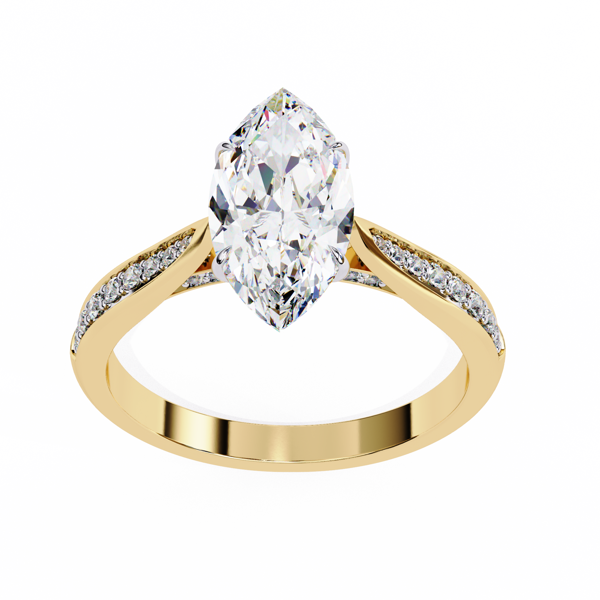 Aurora Embrace Solitaire Ring