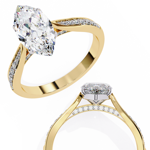 Aurora Embrace Solitaire Ring