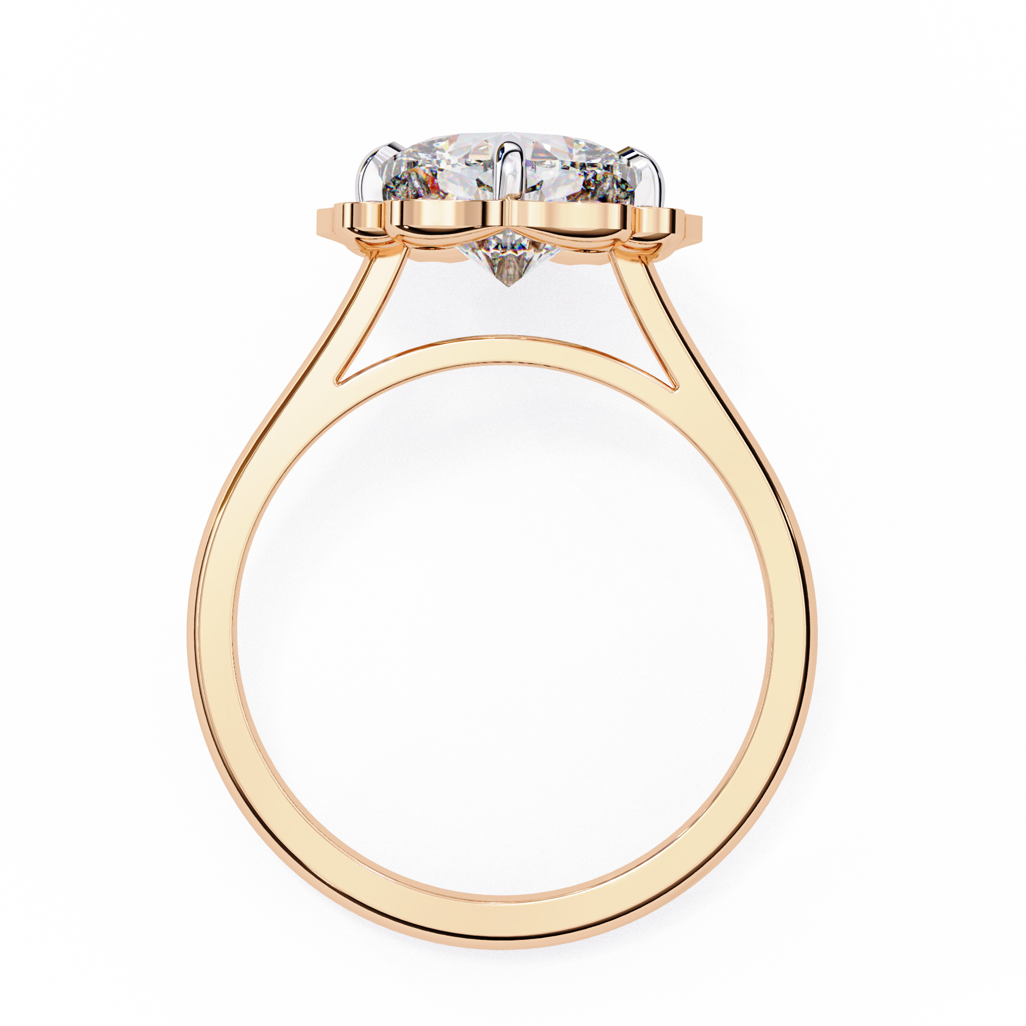 Delicate Petal Diamond Ring
