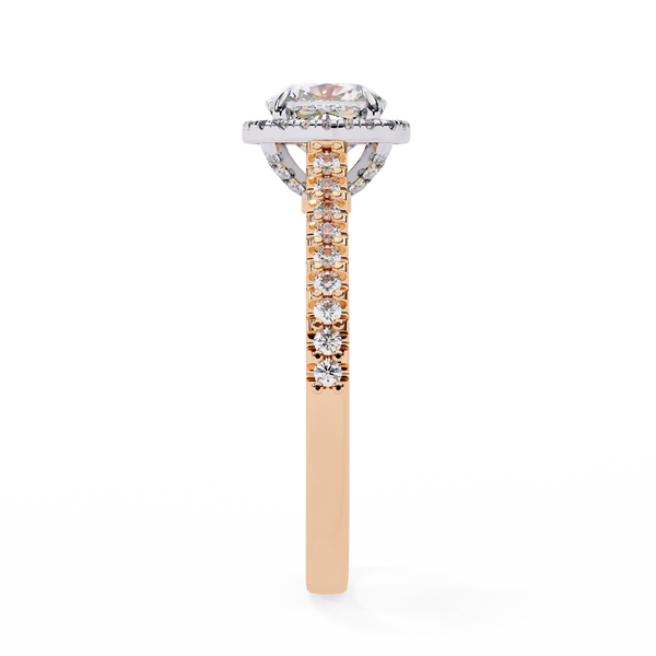 Elegant Pave Set Cushion Cut Diamond Ring