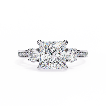 Three-Stone Sparkle A.JAFFE Engagement Ring
