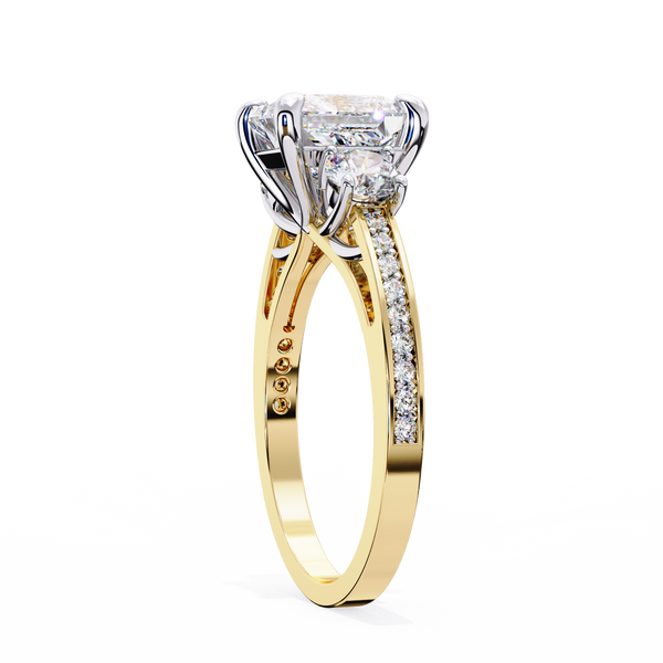 Three-Stone Sparkle A.JAFFE Engagement Ring