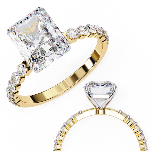 Luxury Radiant Cut Diamond Rin