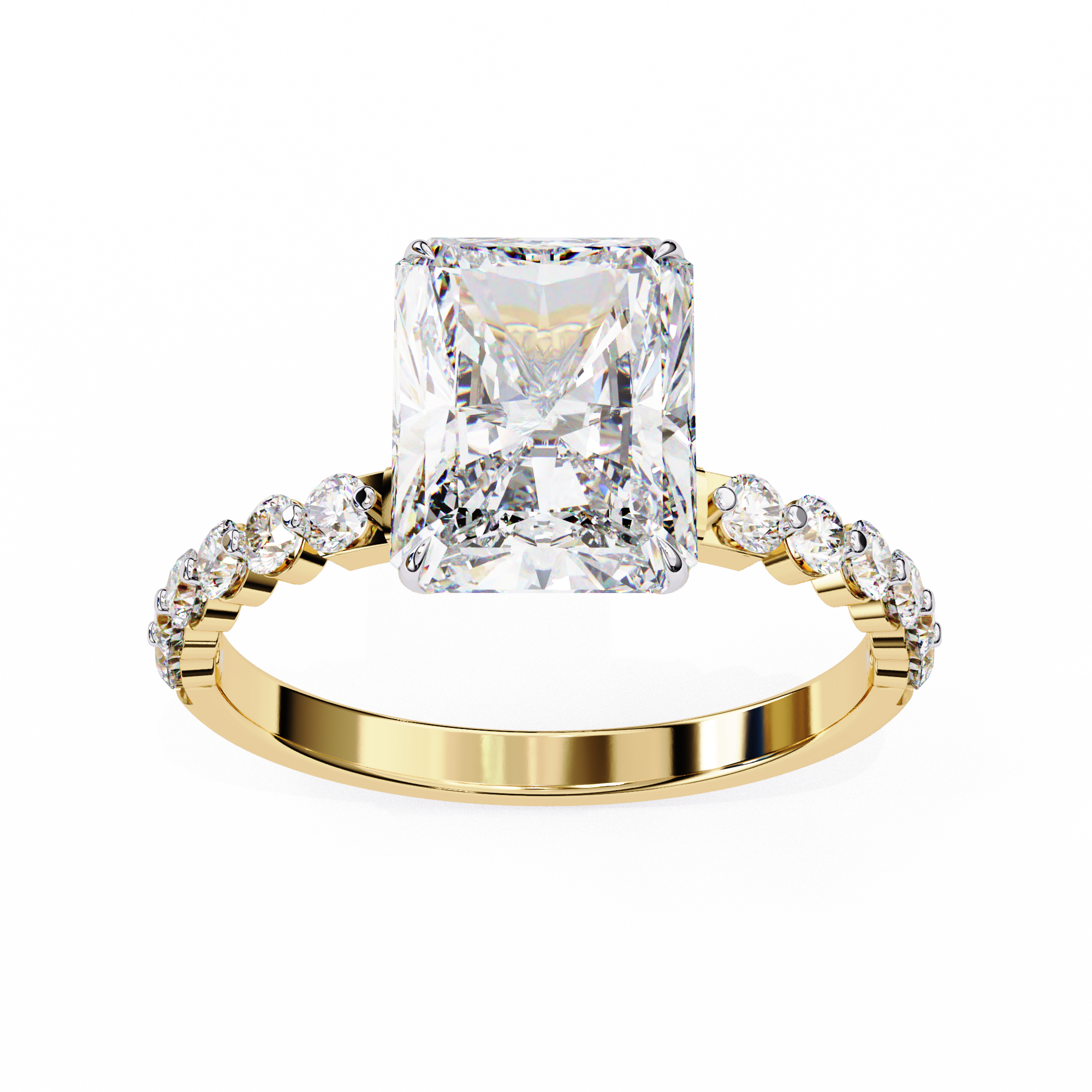 Luxury Radiant Cut Diamond Rin