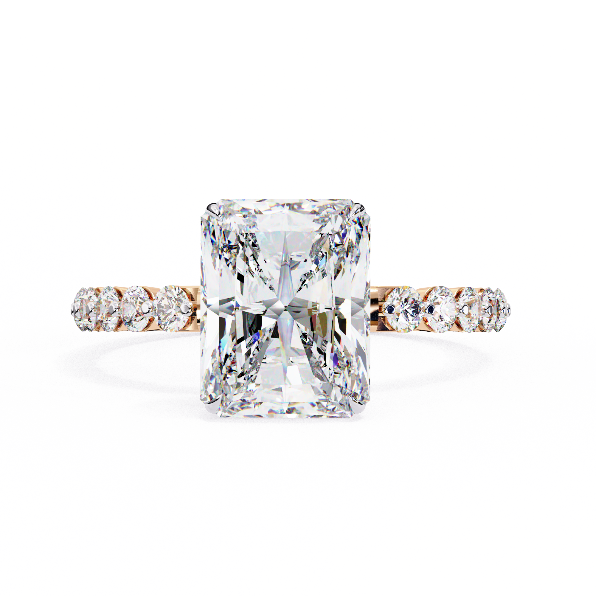 Luxury Radiant Cut Diamond Rin