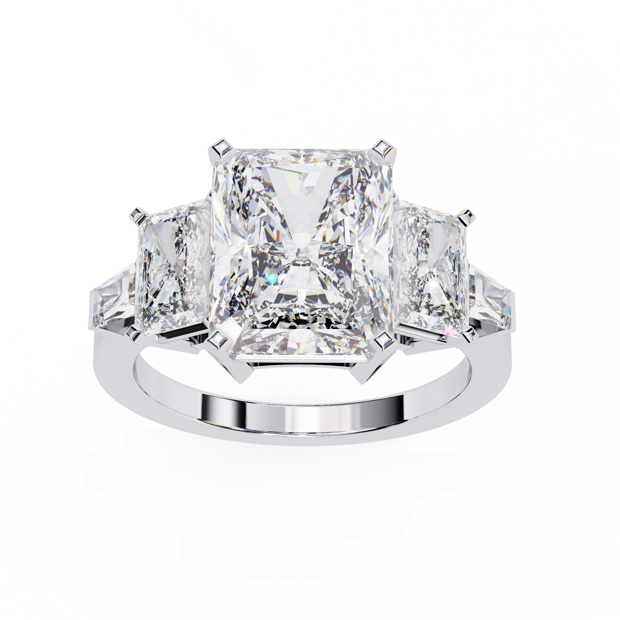 Forever One Solitaire Three-Stone Ring