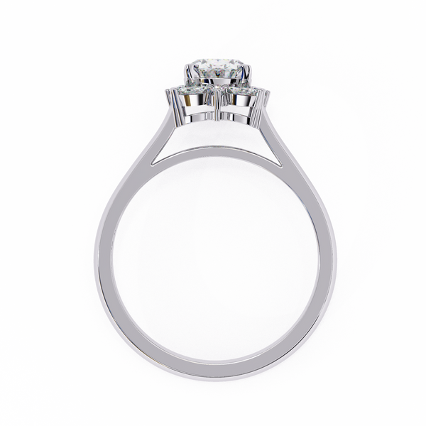 Floral Halo Diamond Engagement Ring