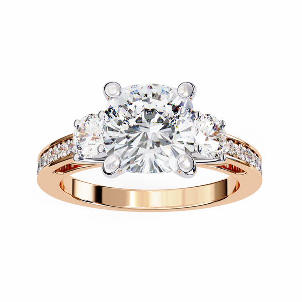 FlyerFit Three Stone Diamond Engagement Ring