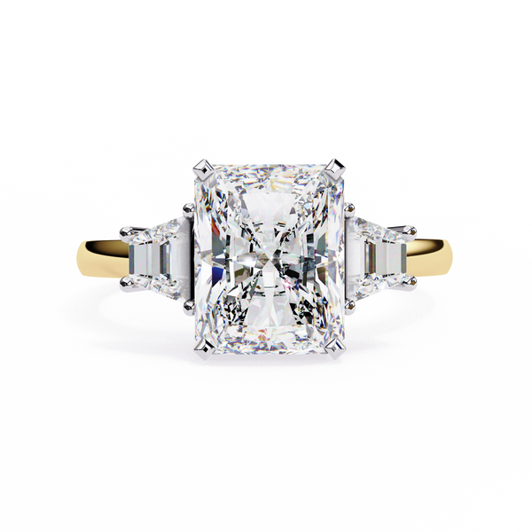 Three-Stone Trellis Setting Diamond Ring