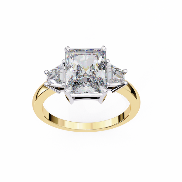 Three-Stone Trellis Setting Diamond Ring