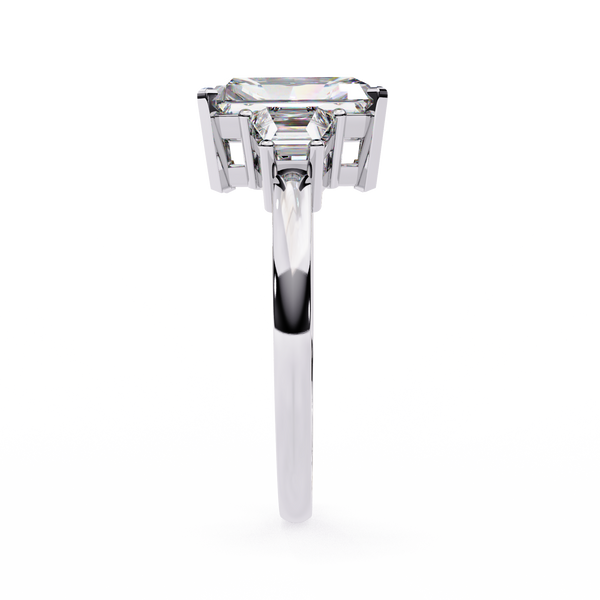 Three-Stone Trellis Setting Diamond Ring