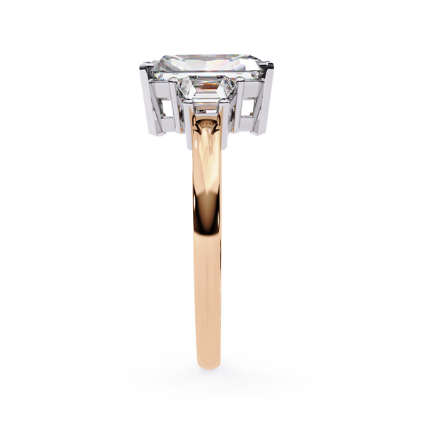 Three-Stone Trellis Setting Diamond Ring