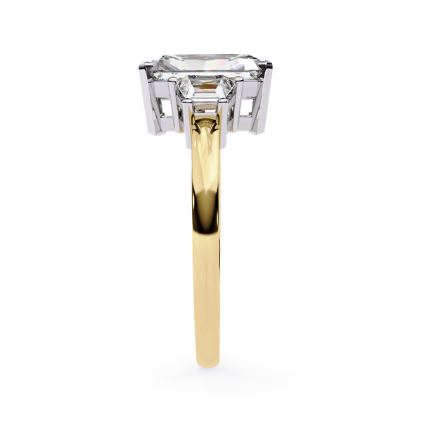 Three-Stone Trellis Setting Diamond Ring